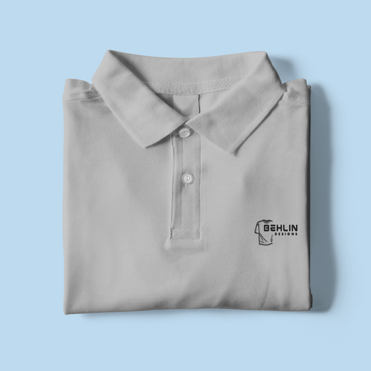 Solid Polo T-shirt Unisex - Grey Melange