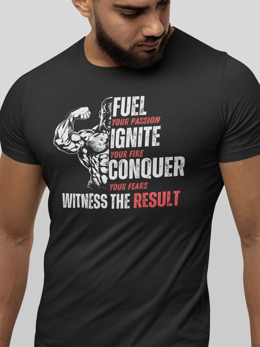Fuel Ignite Conquer - Premium Cotton T-shirt Unisex