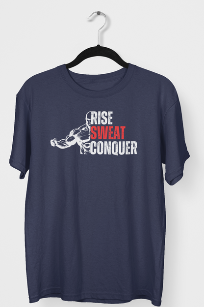 Rise Sweat Conquer - Premium Cotton T-Shirt Unisex
