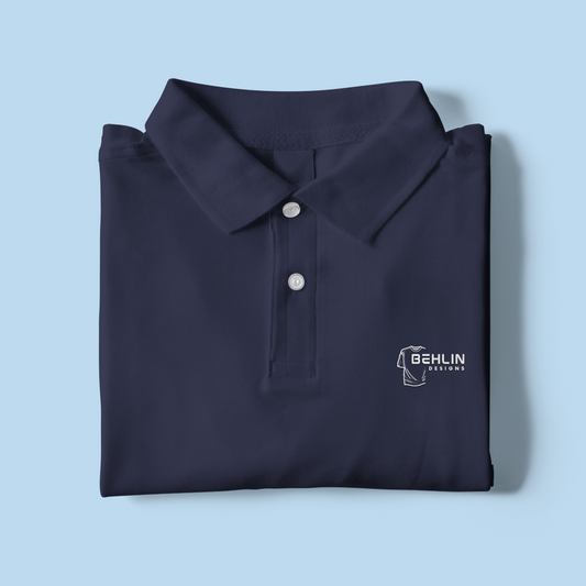 Solid Polo T-shirt Unisex - Navy Blue