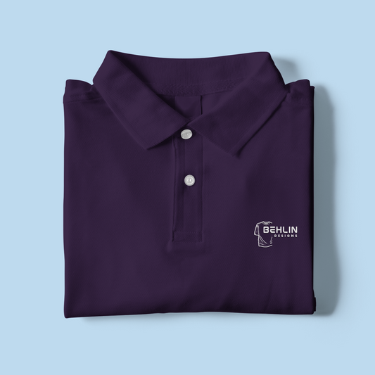 Solid Polo T-shirt Unisex - Purple